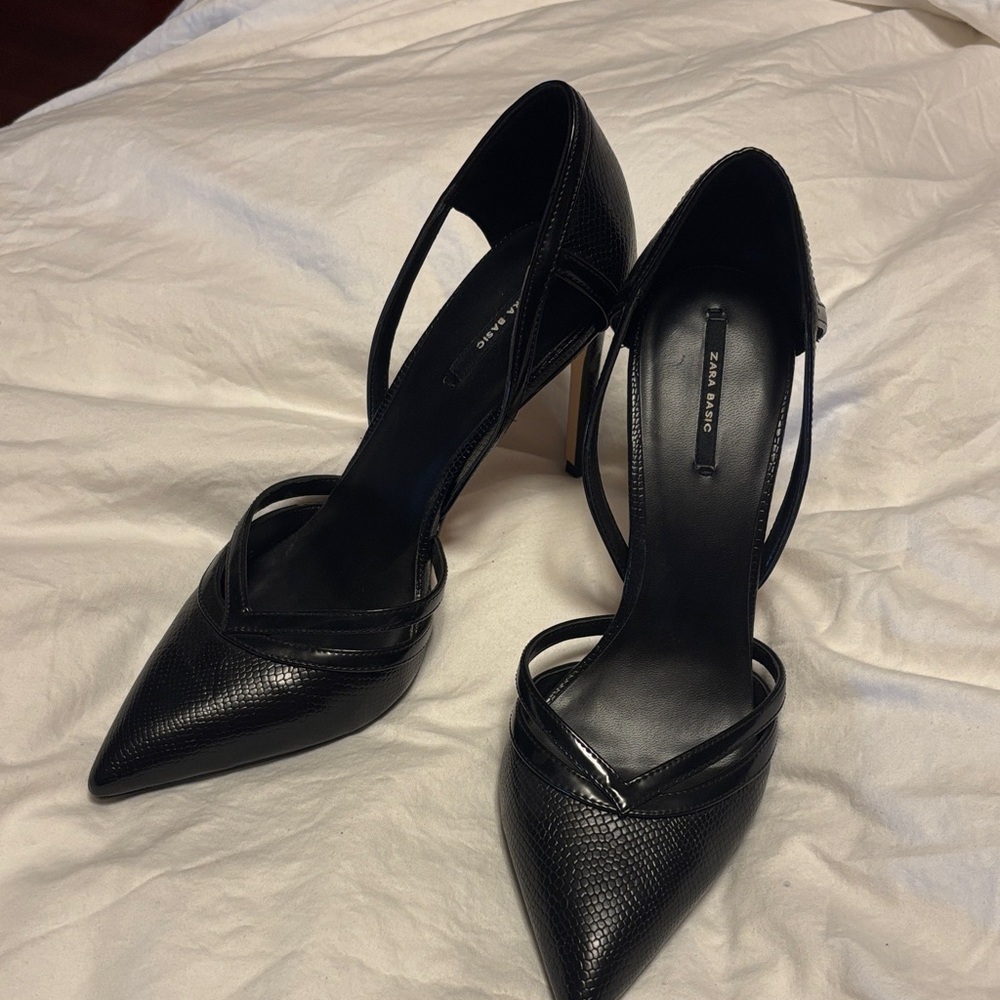 Zara basic Elegant Black Women's Heels